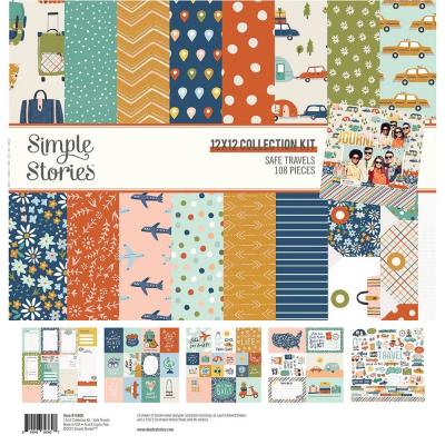 Simple Stories Safe Travels Designpapier - Collection Kit